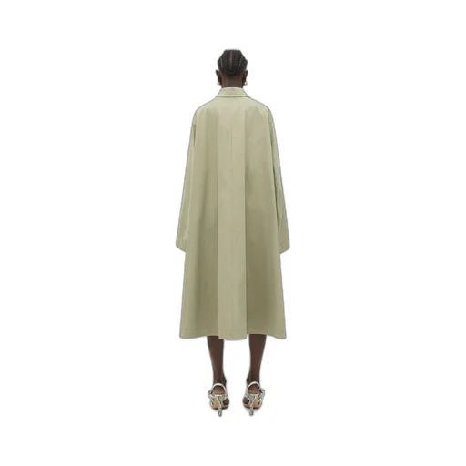 Oversized Fit Cotton Twill Coat