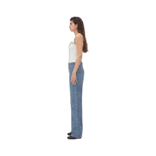 Printed Leather Boyfriend Denim