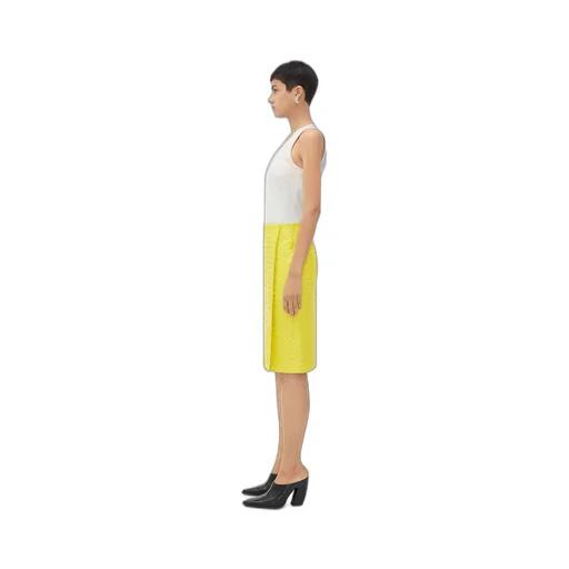 Intrecciato Leather Skirt