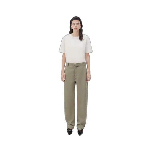Tapered Leg Grain De Poudre Pants