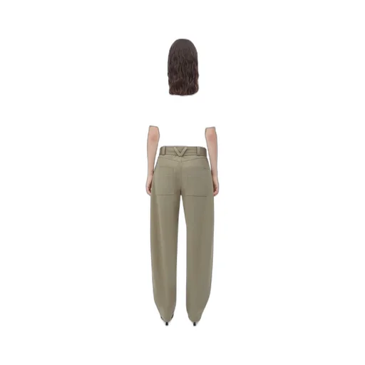 Tapered Leg Grain De Poudre Pants
