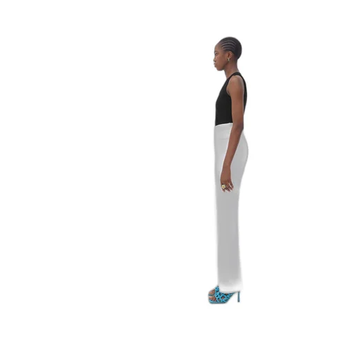 White High Rise Straight Denim