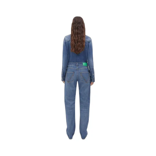 Medium Washed Mid Rise Straight Denim