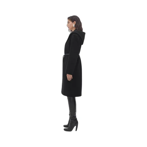 Wool And Cashmere Hooded Coat