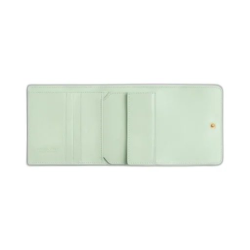 Intrecciato  Tri-Fold Wallet With Origami Coin Purse