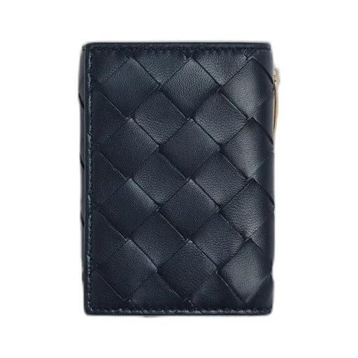 Small Intrecciato Tri-Fold Zip Wallet