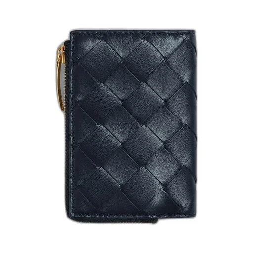 Small Intrecciato Tri-Fold Zip Wallet