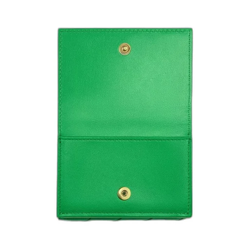 Intrecciato Tiny Tri-Fold Zip Wallet