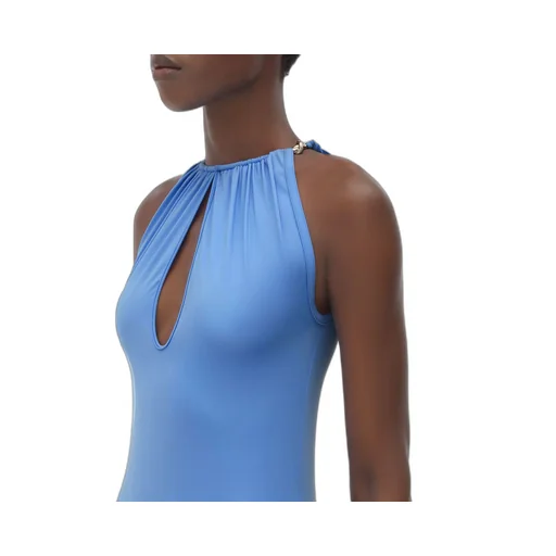 Stretch Nylon Swimsuit With Knot Detail At Neck
