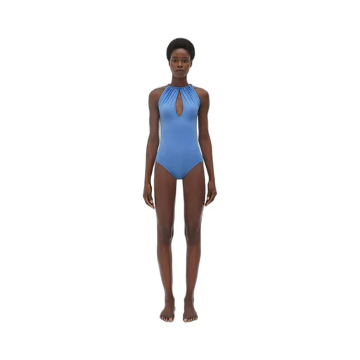Stretch Nylon Swimsuit With Knot Detail At Neck