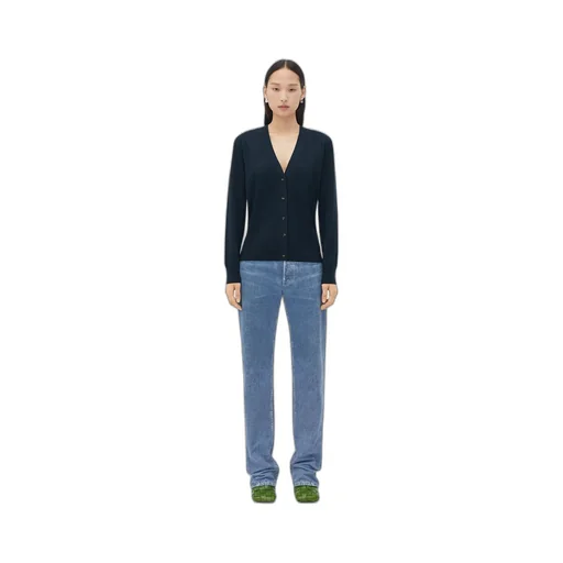 "Bv" Embroidery Wool Cardigan
