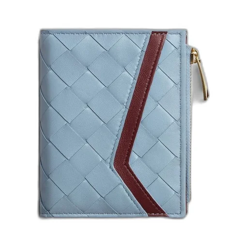 Intrecciato Check Small Bi-Fold Wallet