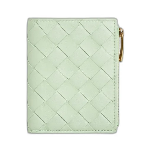 Small Intrecciato Bi-Fold Zip Wallet
