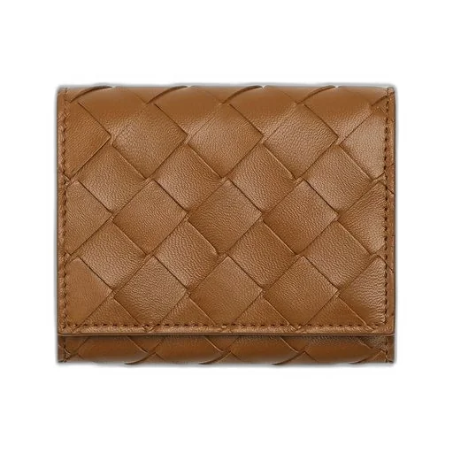 Intrecciato Tri-Fold Zip Wallet