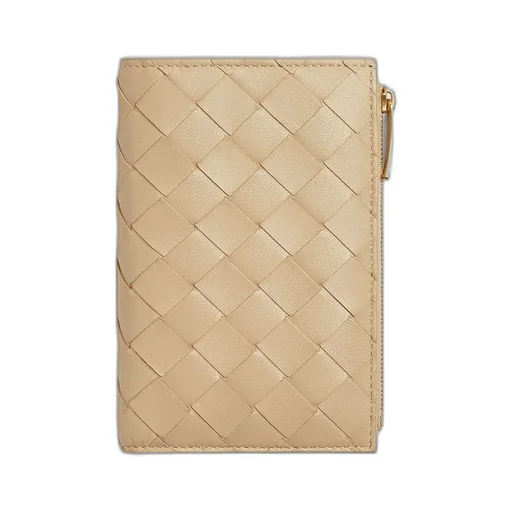 Medium Intrecciato Bi-Fold Zip Wallet