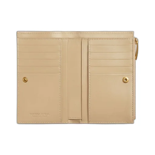Medium Intrecciato Bi-Fold Zip Wallet