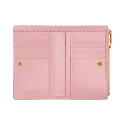 Medium Intrecciato Bi-Fold Zip Wallet