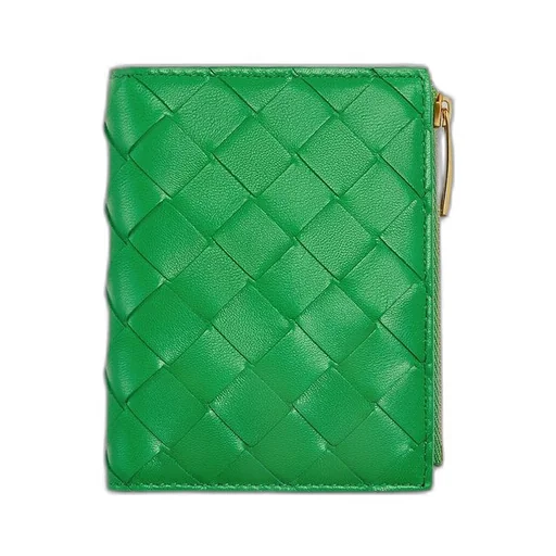 Small Intrecciato Bi-Fold Zip Wallet