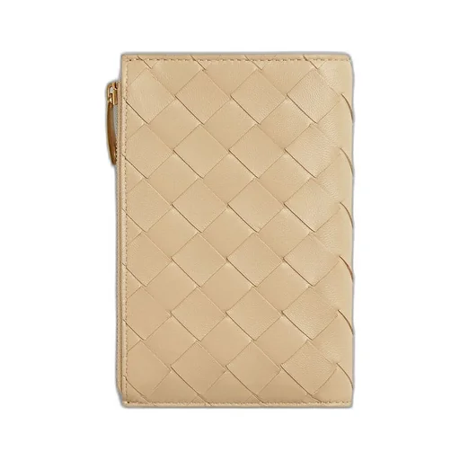 Medium Intrecciato Bi-Fold Zip Wallet