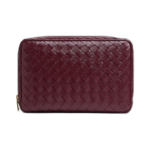 Large Intrecciato Zippered Pouch