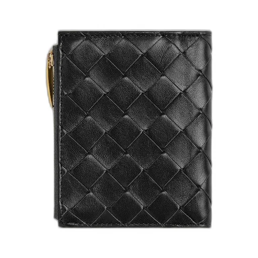Small Intrecciato Bi-Fold Zip Wallet