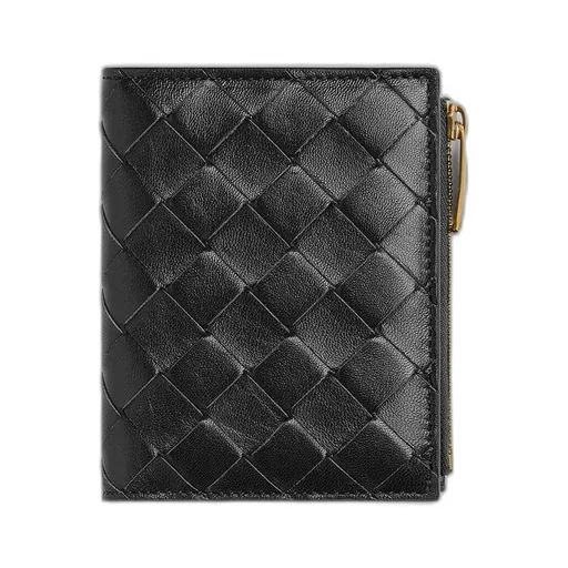 Small Intrecciato Bi-Fold Zip Wallet