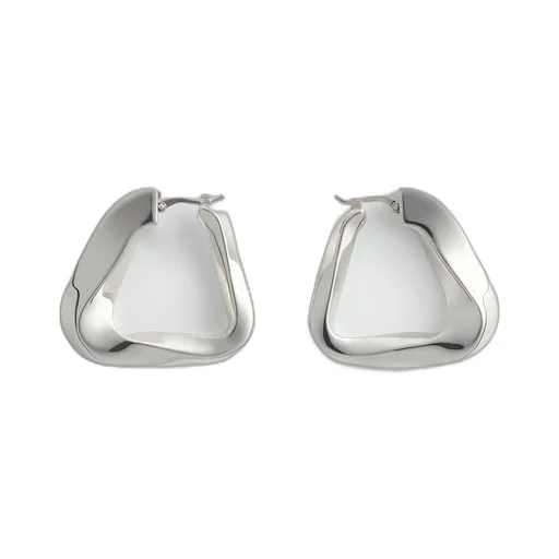 Large Twist Triangle Hoop Earrings