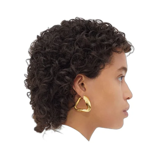 Large Twist Triangle Hoop Earrings
