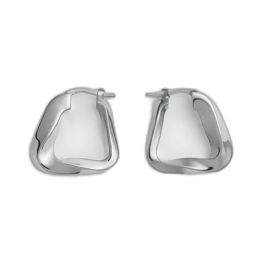 Small Twist Triangle Hoop Earrings