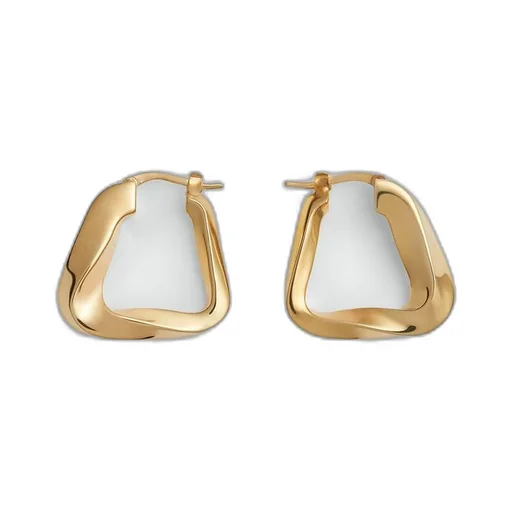 Small Twist Triangle Hoop Earrings