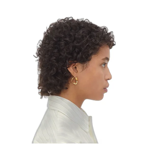 Small Twist Triangle Hoop Earrings