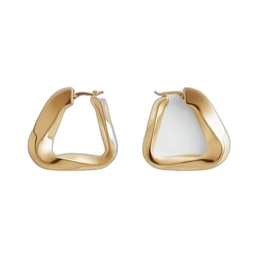 Large Twist Triangle Hoop Earrings