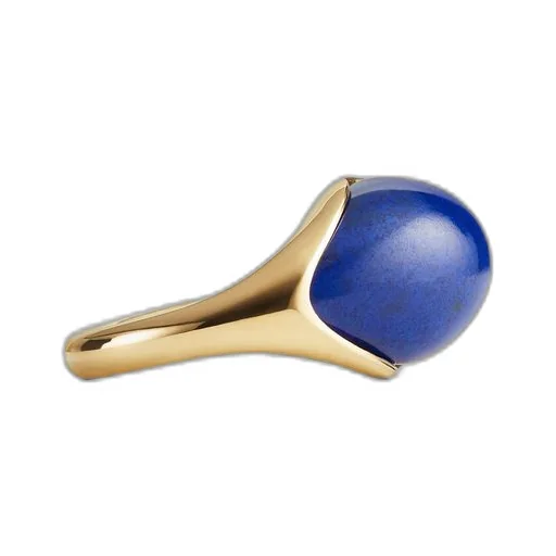 Drop Ring With Lapis Stone