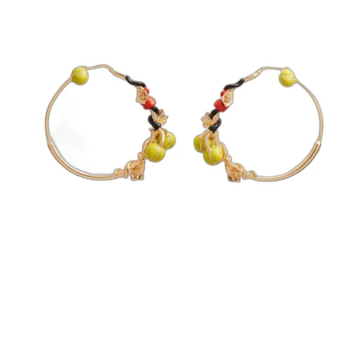 Flower Hoop Earrings