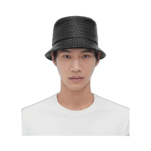 Intrecciato Leather Bucket Hat