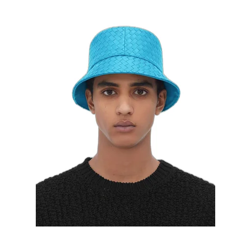 Intrecciato Leather Bucket Hat