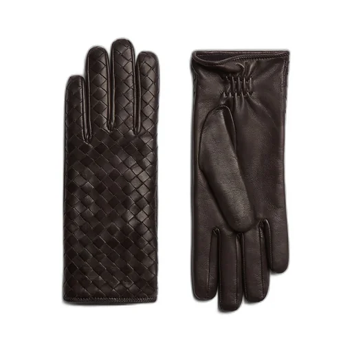 Intrecciato Leather Gloves