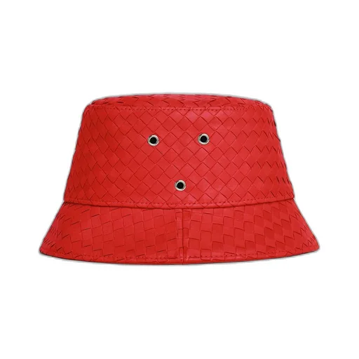 Leather Intrecciato Bucket Hat