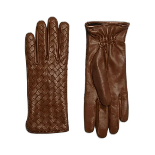 Intrecciato Leather Gloves