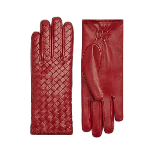 Leather Intrecciato Gloves