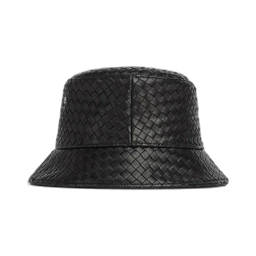 Intrecciato Leather Bucket Hat