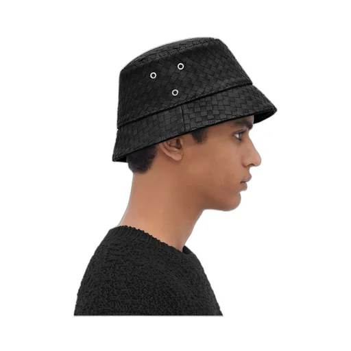 Intrecciato Leather Bucket Hat