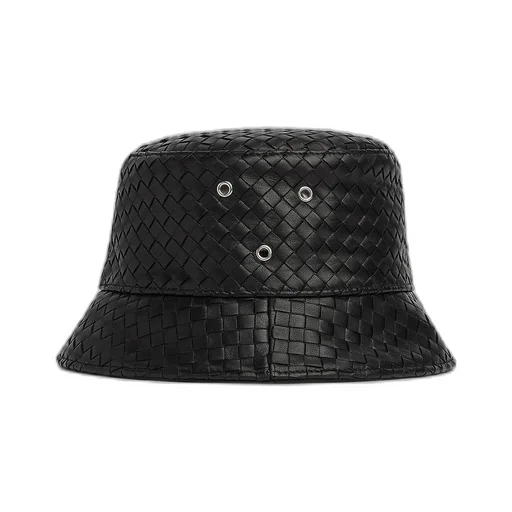 Intrecciato Leather Bucket Hat
