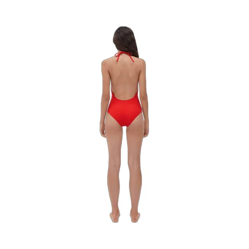 Stretch Nylon Halter Neck Swimsuit
