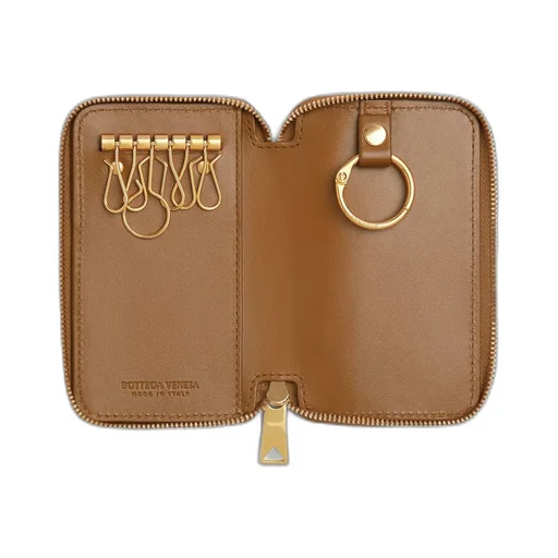 Intrecciato Zippered Key Case