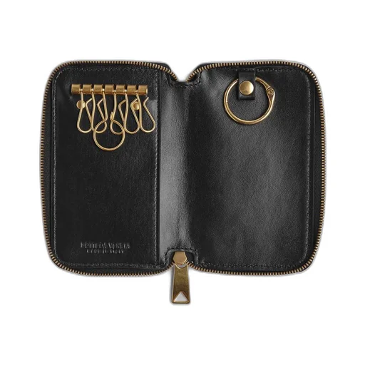 Intrecciato Zippered Key Case