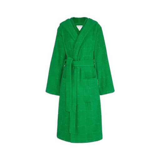 Intreccio Pattern Cotton Bathrobe
