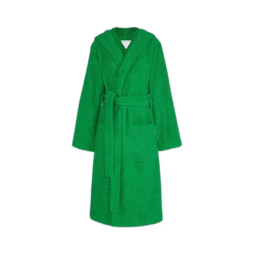 Intreccio Pattern Cotton Bathrobe