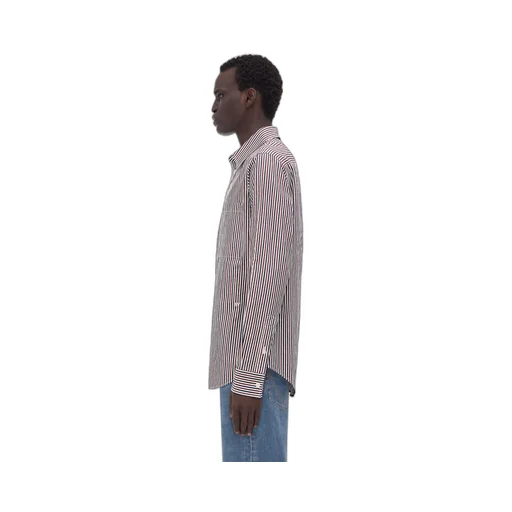 Striped Cotton Shirt With "BV" Embroidery