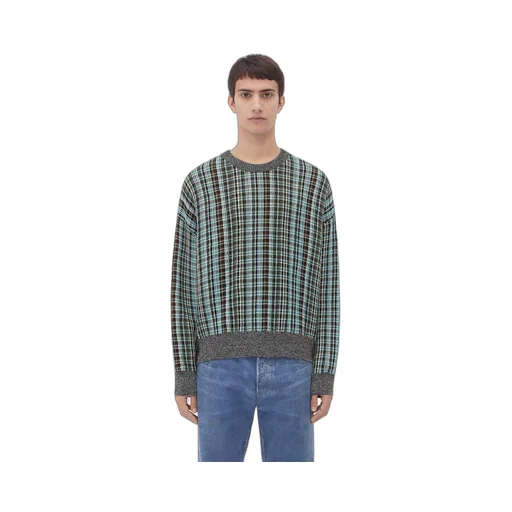 Cotton Viscose Check Jumper